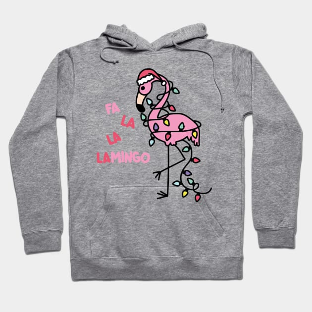 Christmas Flamingo Hoodie by Kimberly Sterling